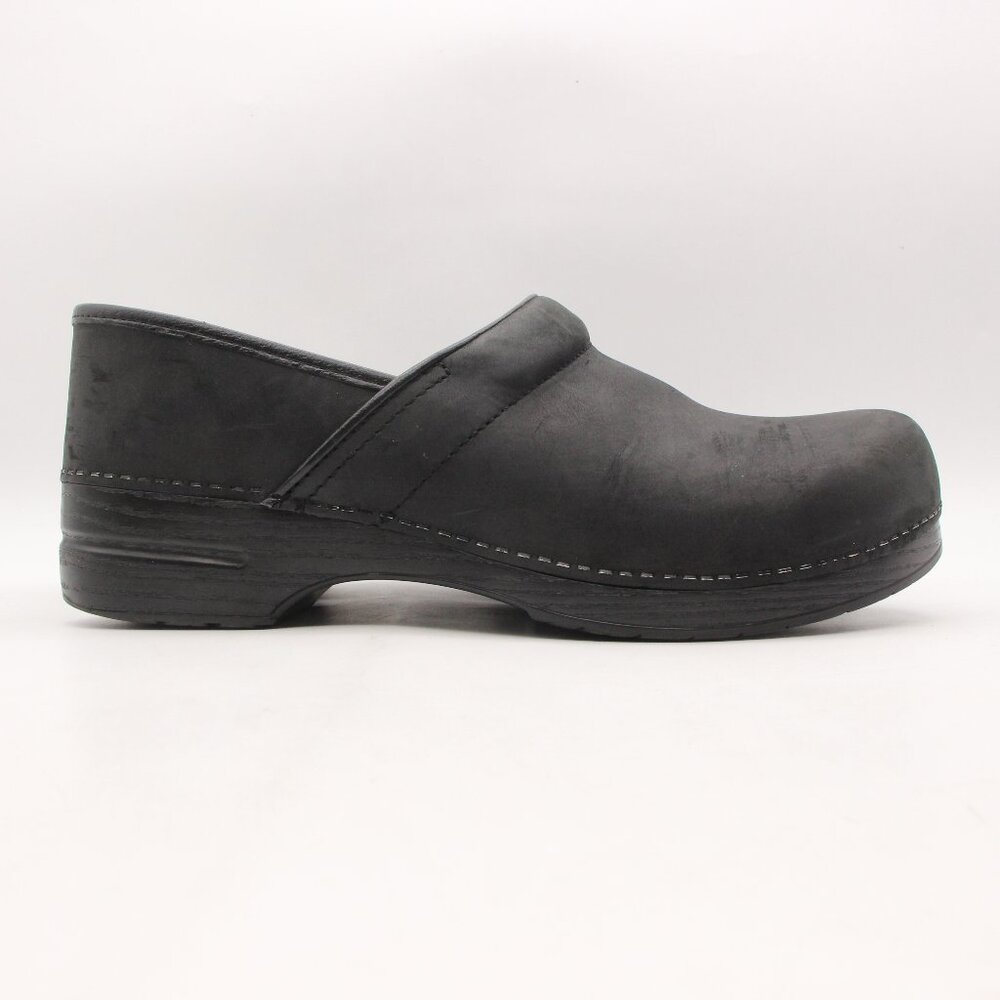 Dansko Professional Men’s Size EU 48 Black Oiled Leather Slip on Clogs
